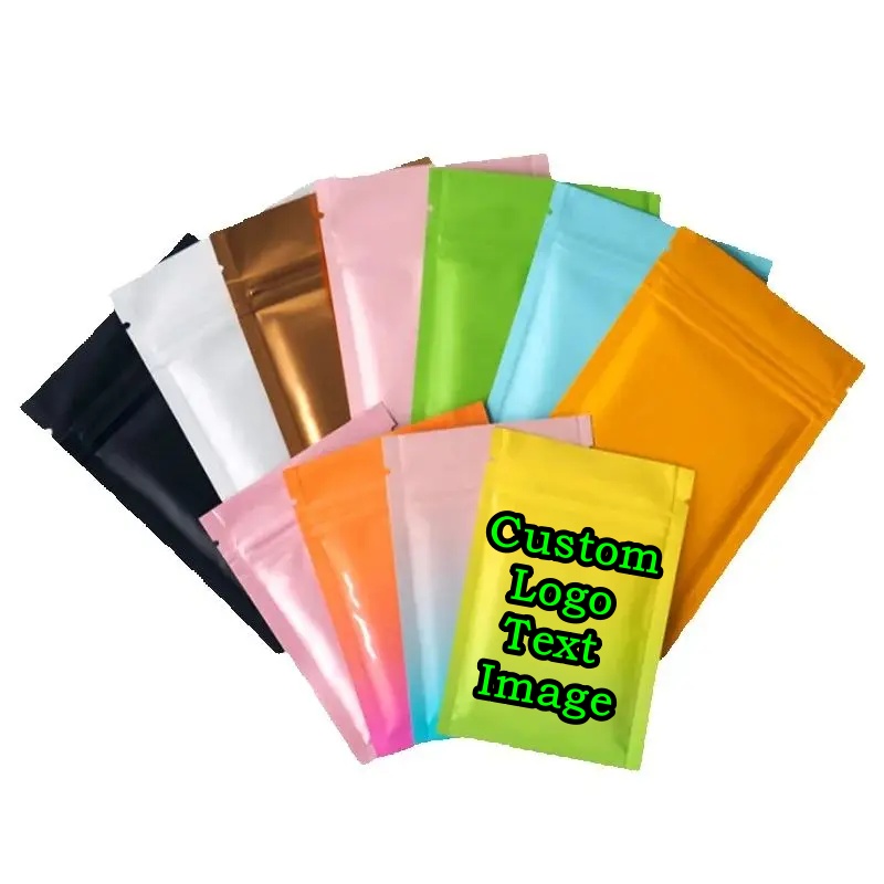 Coffee Tea Images - 200 Stück Matte Flache Aluminiumfolie Ziplock-Verpackungsbeutel