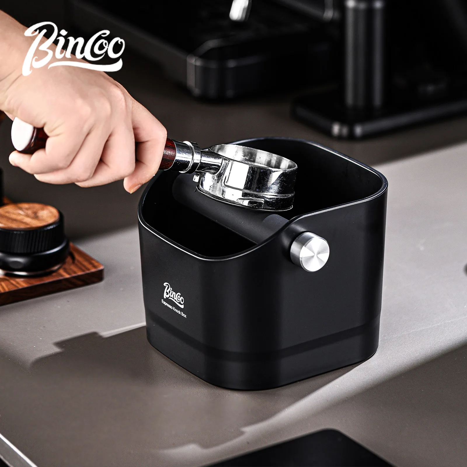 Coffee Tea Shop - Bincoo Kaffeesatzbehälter 0,8L Espresso-Abklopfbehälter Rutschfester Espresso-Entleerungsbehälter
