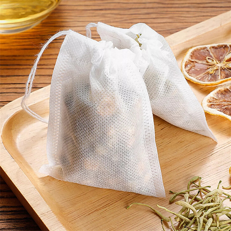 Coffee Tea Spices - 100 Stück Vlies-Teebeutel Einweg-Teebeutel mit Kordelverschluss