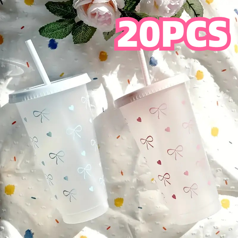 Coffee Tea Day - 20 Stück Kunststoffbecher mit Schleife und