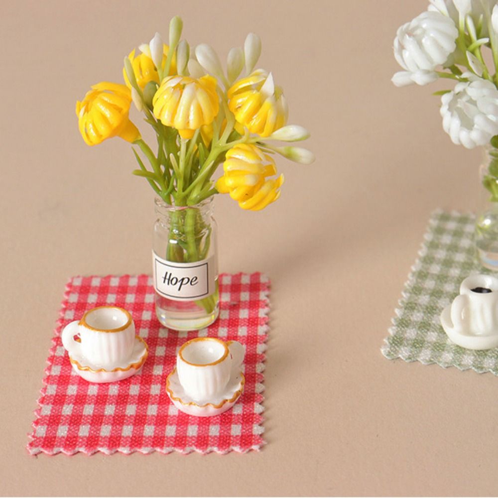 Coffee Tea For Plants - Neue 1:12 Miniatur-Blumenvase aus Kunstharz, Mini