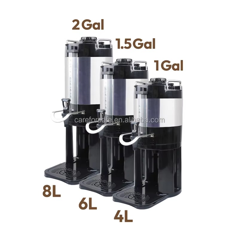 Juice Tea Coffee - Kaffeespender aus Edelstahl Tragbarer Kaffeespender Wasser-Tee-Getränke-Kaffee-Saft-Spender
