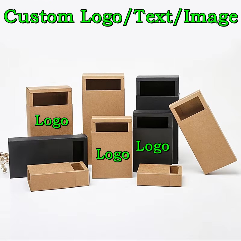 Coffee Tea Day - 20 Stück 350g/m² Schubladen-Kraftpapier Schwarze Faltbox