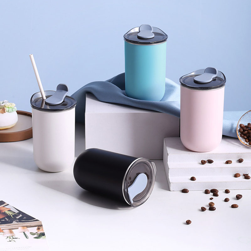 Juice Tea Coffee - Isolierte Wasserflaschen mit Deckel, Weingläser, Thermo-Kaffeetasse,
