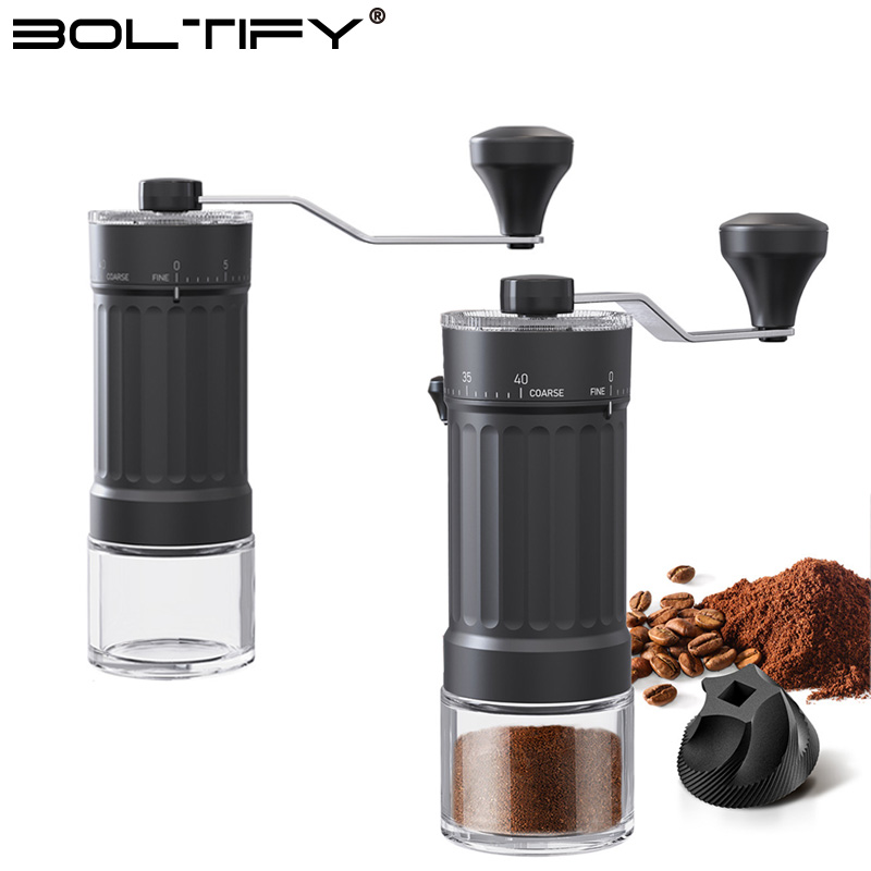 Burr Hand Grinder - BOLTIFY High-Q Einstellbare Grob-Fein Manuelle Kaffeemühle