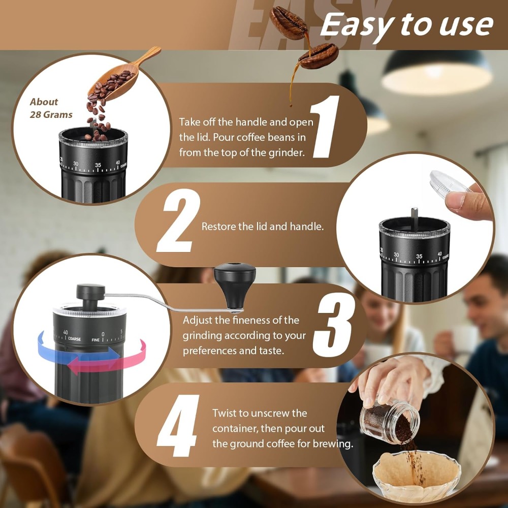 Manuelle Kaffeemühle mit 40 ex – Burr Hand Grinder Bewertung und Preis